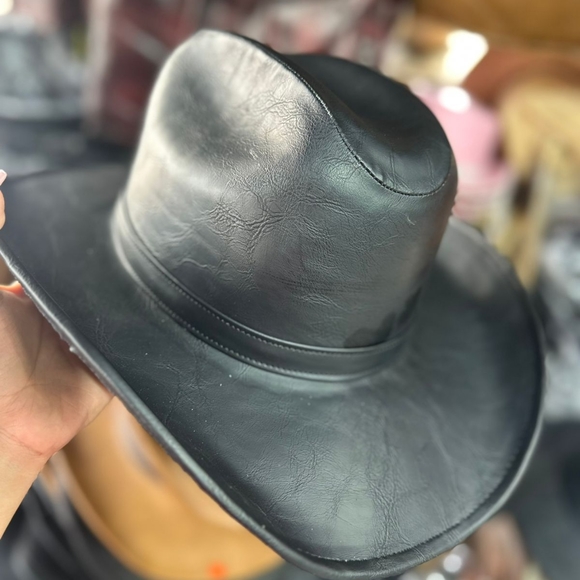 handmade leather cowboy hat main image 5